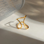 Anillo Geometric Curvaslineas | Dorado