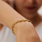 Pulsera con Conchas Marinas Cauri | Dorado