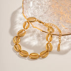 Pulsera con Conchas Marinas Cauri | Dorado