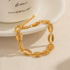 Pulsera con Conchas Marinas Cauri | Dorado