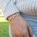 Pulsera Punto Perlado | Dorado
