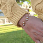 Pulsera Punto Perlado | Dorado
