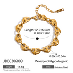 Pulsera Gu.cci De Corazon En Relieve | Dorado