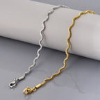 Pulsera Rígida Ondas | Dorado