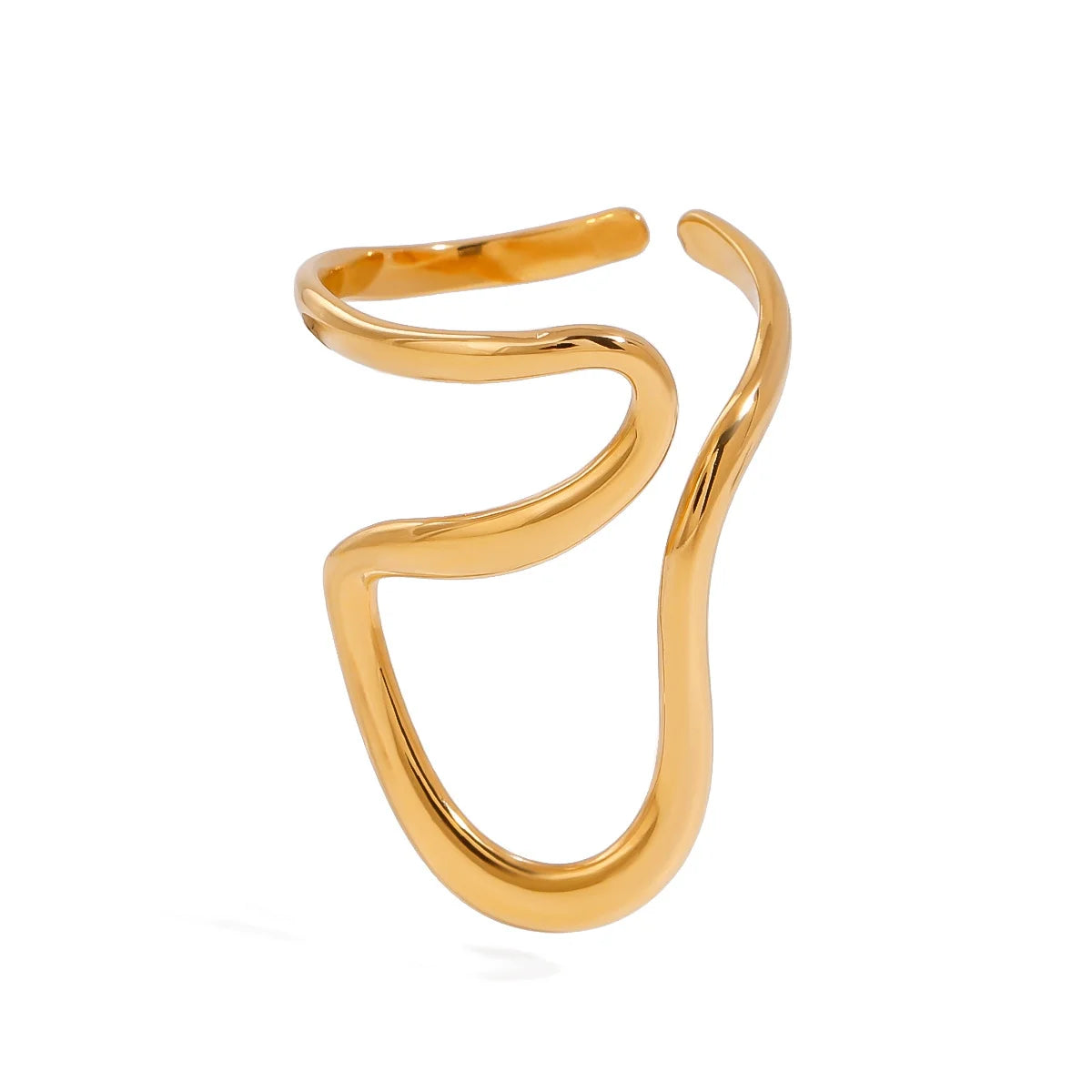 Anillo Geométrico Abstracto | Dorado