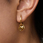 Argollas Colgante Corazon Gu.cci | Dorado