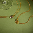 Collar Doble Capa Con Cadena en O de Doble Anillo | Dorado