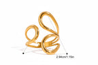 Anillo Nexo Abstracto | Dorado