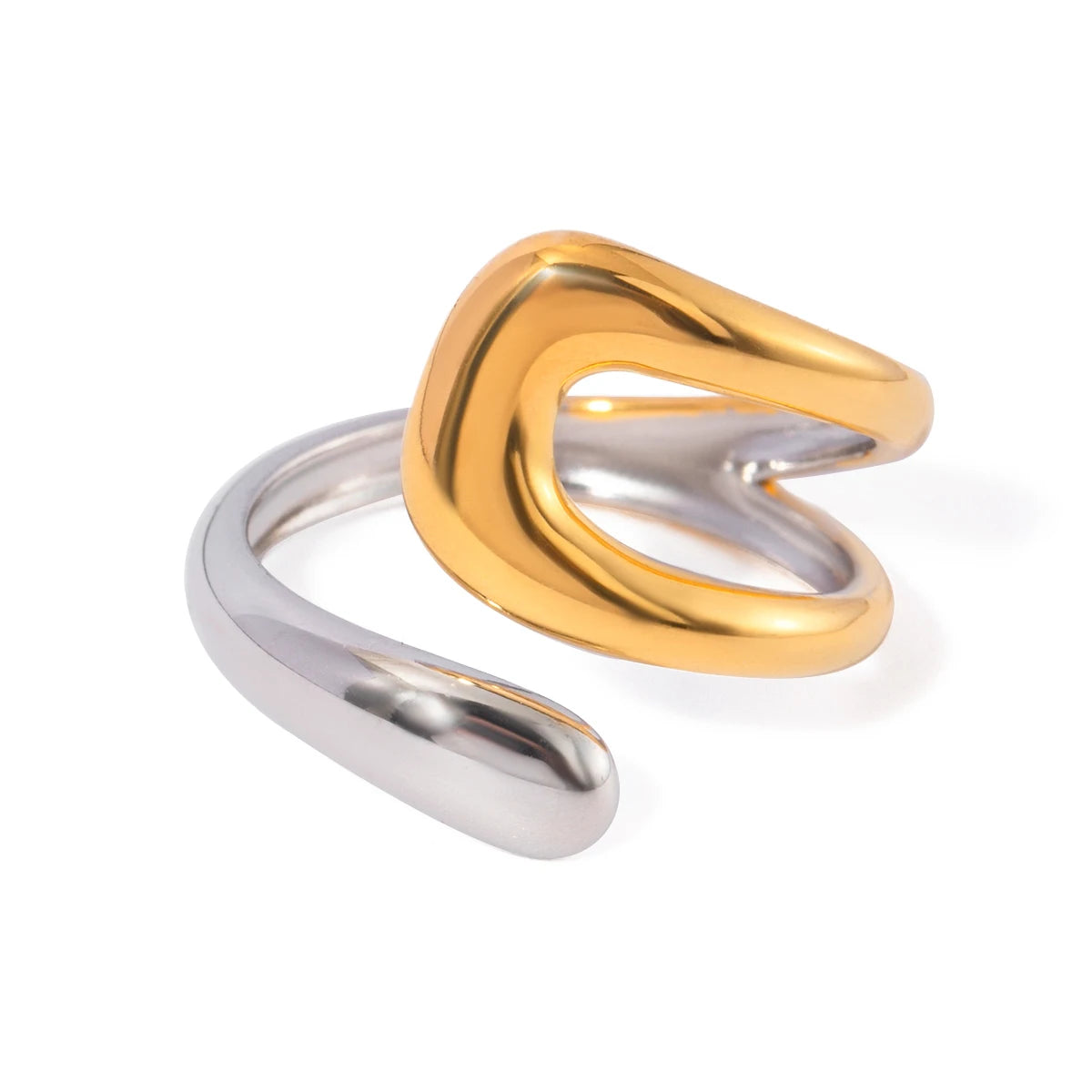 Anillo Geométrico 2vs1 | Bicolor