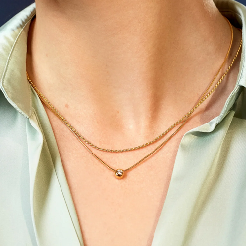 Collar Punto De Luz Mini | Dorado