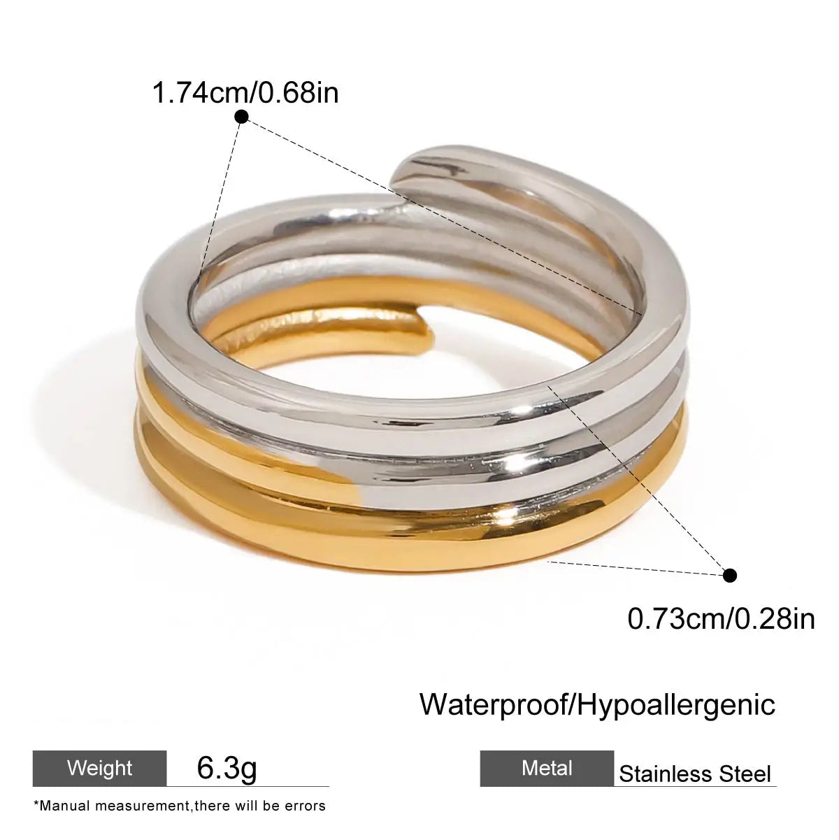 Anillo Espiral Infinita | Bicolor