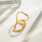 Anillo Geométrico Abstracto | Dorado