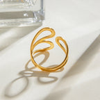 Anillo Nexo Abstracto | Dorado