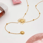 Collar en Y Sol Radiante | Dorado