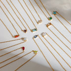 Pulseras De Cadena Fina Con Cristal | Dorado