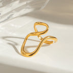 Anillo Geométrico Abstracto | Dorado