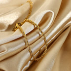 Pulsera Fina De Estilo Entorchado | Dorado