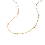 Collar Puntos De Luz Con Circones Minimalistas | Dorado