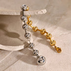 Pulsera De Cuentas Esfericas Con Cierre De Mosqueton | Bicolor