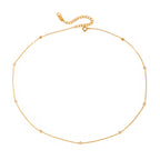 Collar Puntos De Luz Con Circones Minimalistas | Dorado
