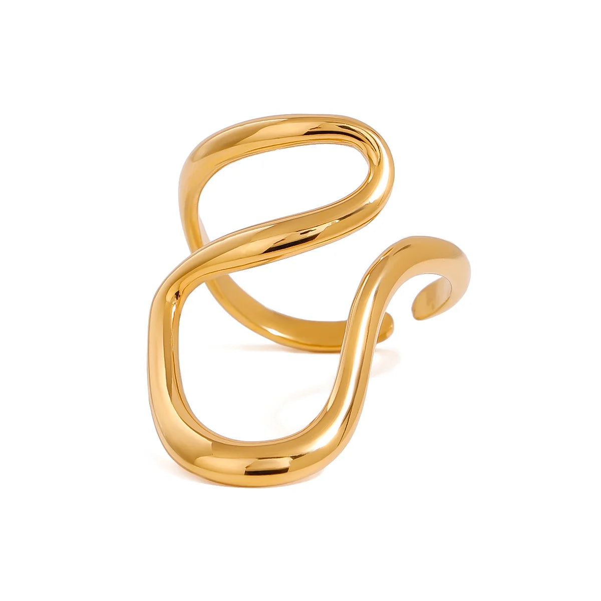 Anillo Geométrico Abstracto | Dorado