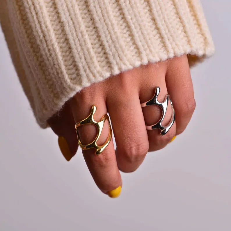 Anillo Chunky 3 modelos | Gold Field Plateado