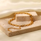 Pulsera Eslabón Box | Dorado