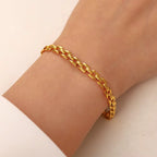 Pulsera Eslabón Box | Dorado