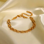 Pulsera Eslabón Box | Dorado