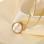 Collar Reversible Luna Estrella Nacarado | Dorado