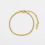 Pulsera Fina De Estilo Entorchado | Dorado