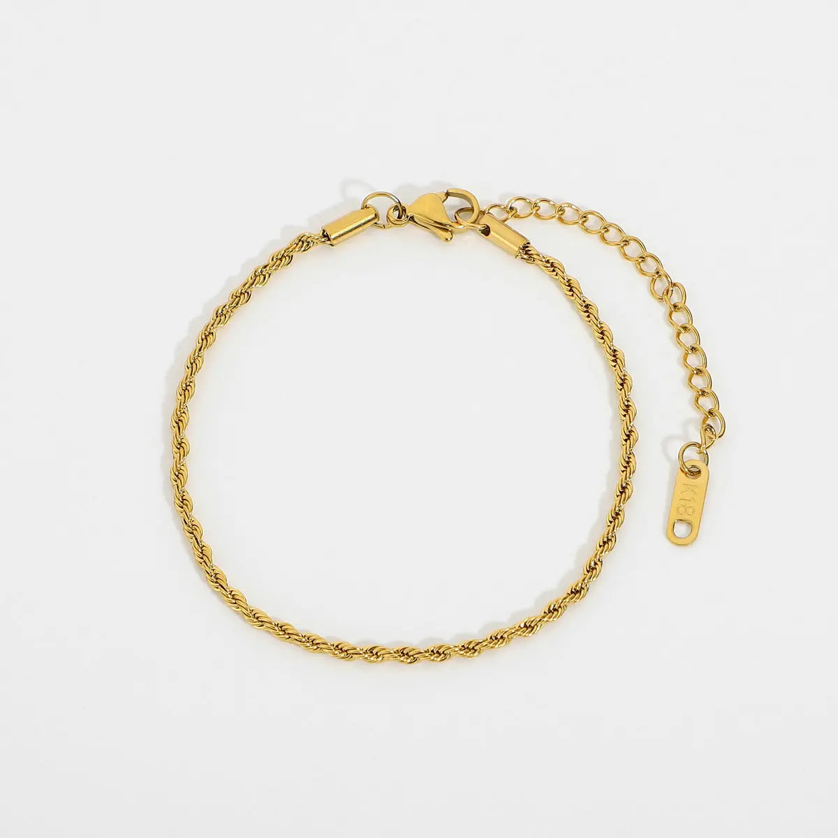 Pulsera Fina De Estilo Entorchado | Dorado