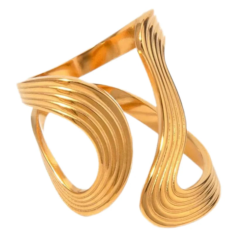 Anillo Formas Lineas | Dorado