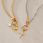 Collares Vínculo de Fe | Dorado Plateado Bicolor