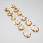 Zarcillos Tipo C | Dorado y Plateado