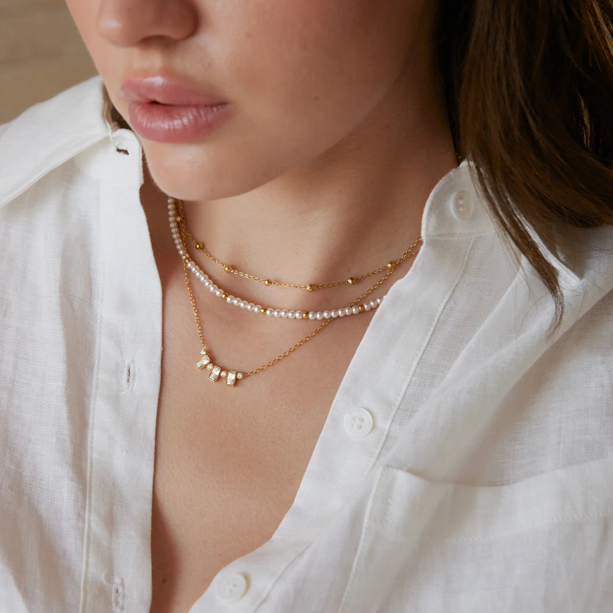 Collar Sinfonía de Cristales | Dorado