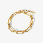 Pulseras De Uniones Geometricas Con Relieve De Nudo | Dorado y Bicolor