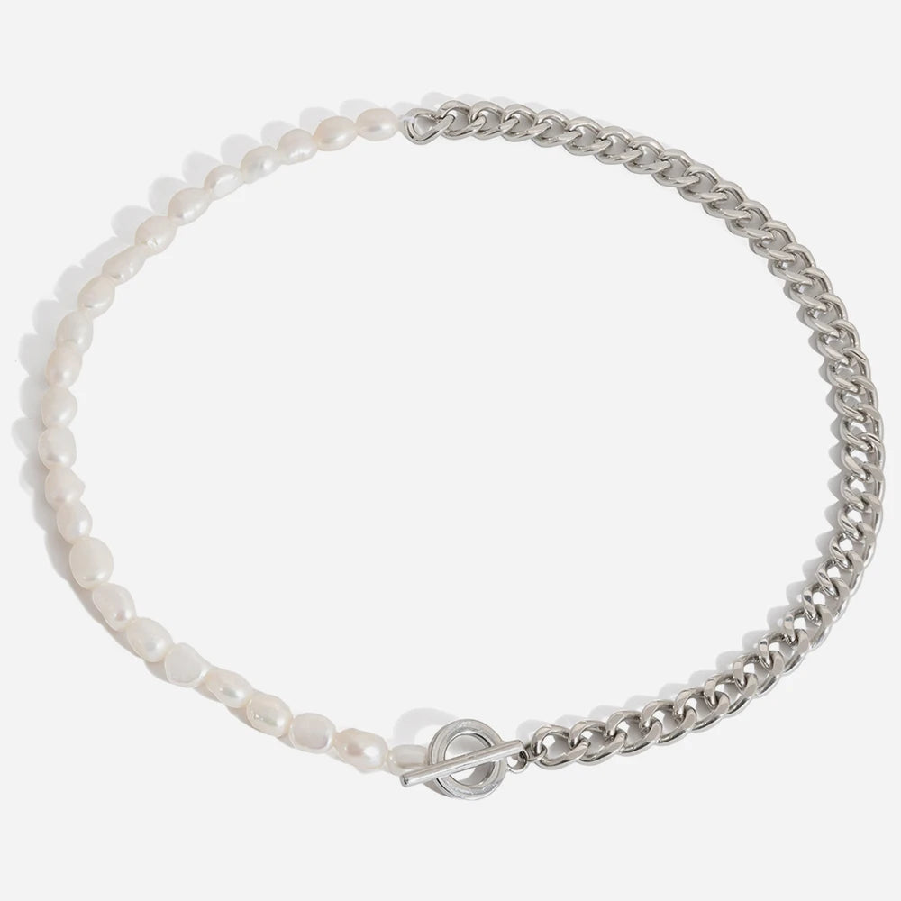 Collares de Cadena Mixta / Mitad Perla  | Dorado y Plateado