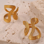 Anillo Formas Lineas | Dorado