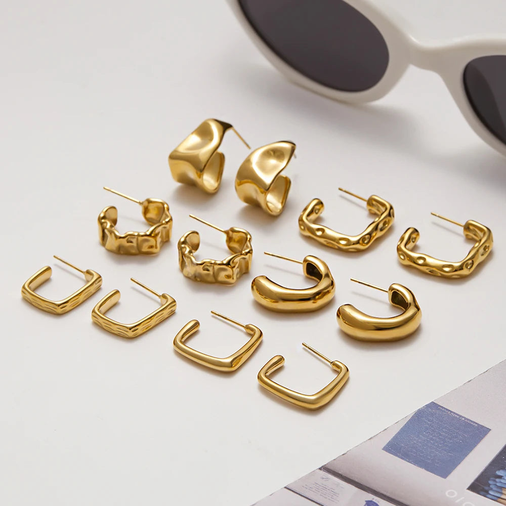 Zarcillos Chunkys Clasicos | Dorado y Plateado