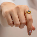 Anillos Minimalista Medio Sol | Dorado