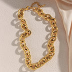 Pulsera Minimalista De Uniones Circulares Con Broche | Dorado