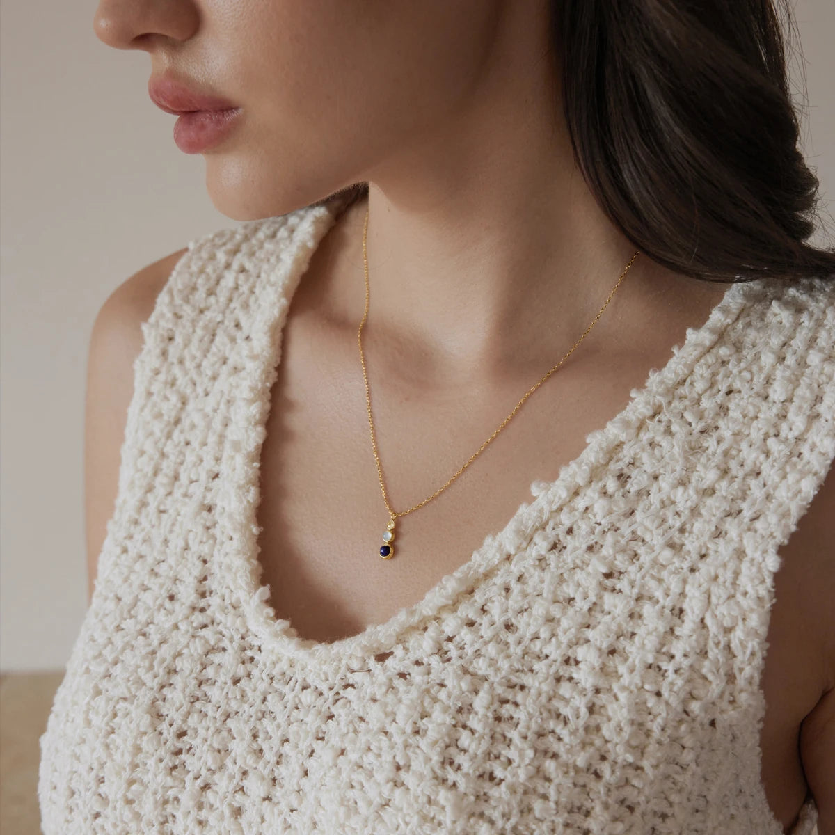 Collares Constelación Azul Layering | Dorado