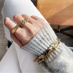 Pulsera Fina De Eslabones Rectangulares | Dorado