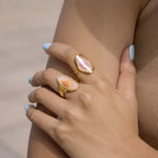 Anillos Flor de Verano - Resina | Dorado