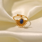 Anillos Minimalista Medio Sol | Dorado