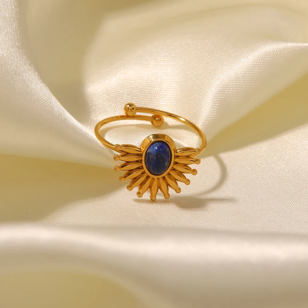 Anillos Minimalista Medio Sol | Dorado