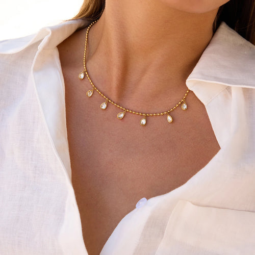 Collar Puntos De Luz Múltiple | Dorado