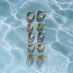 Zarcillos Tipo C | Dorado y Plateado