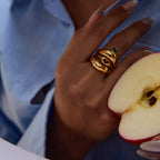Anillo Apple Leaf Love Core | Dorado
